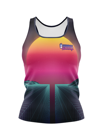 Neon Landscape Women's Athletic Tank Sublimated