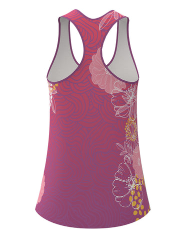 Womens Floral Sublimated Relaxed Tank