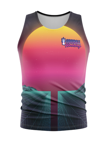 Neon Landscape Men's Athletic Tank Sublimated