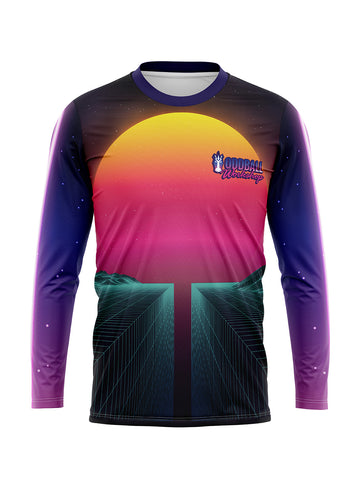 Neon Landscape Men's Long Sleeve Sublimated Jersey