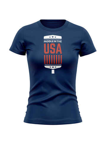 Women's Paddle in the USA Short Sleeve Jersey Navy