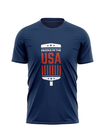 Men's Paddle in The USA Short Sleeve Jersey Navy