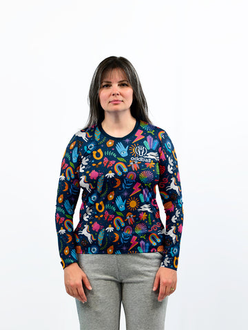 Collage Women's Long Sleeve Sublimated