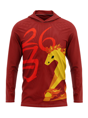Lunar New Year Unisex Hooded Long Sleeve Sublimated