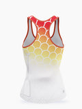 Womens Orange Scales Sublimated Relaxed Tank Top