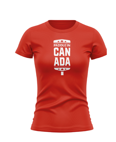 Womens Paddle in Canada Dri-Fit Jersey Red