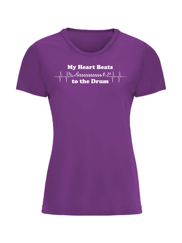 My Heart Beats Purple Women's Cotton Jersey